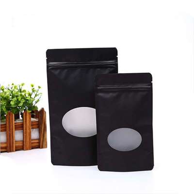 Hot Sale Matte Plastic Doypack Customized Packaging Aluminium Foil Zipper Bag With Clear Window